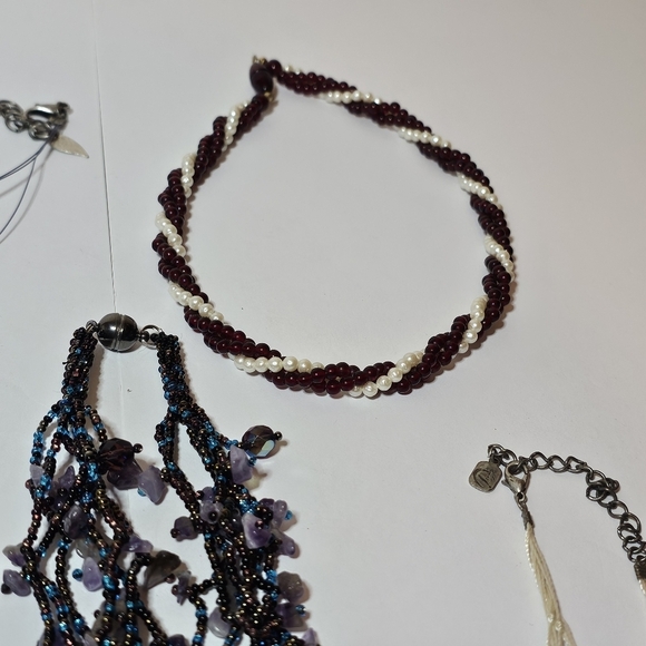 Lot Of 6 Fashion Statement Necklace Different Brands Colors And Styles  all bran - Picture 6 of 7